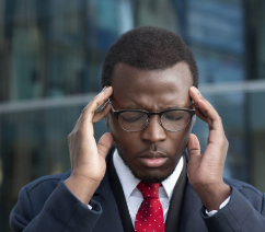 Man having headache